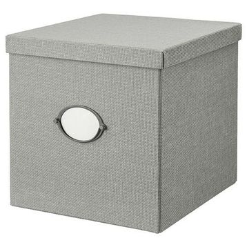 IKEA Kvarnvık Gri 30x30x30 cm Kapaklı Kutu