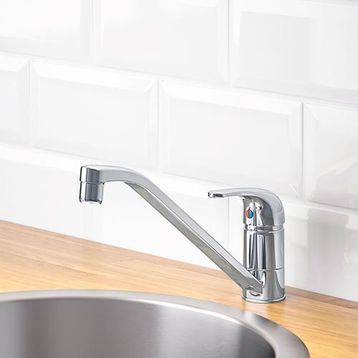 IKEA Lagan 16 cm Krom Kaplama Eviye Bataryası