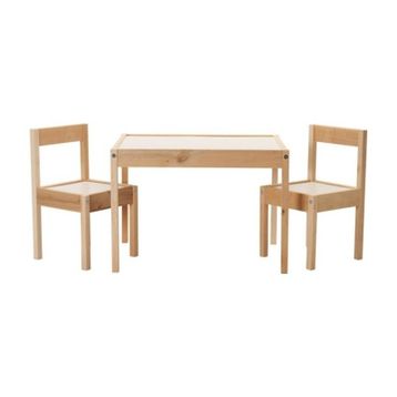 IKEA Latt Masif Çam Ahşap Çocuk Oyun Yemek Aktivite Masası
