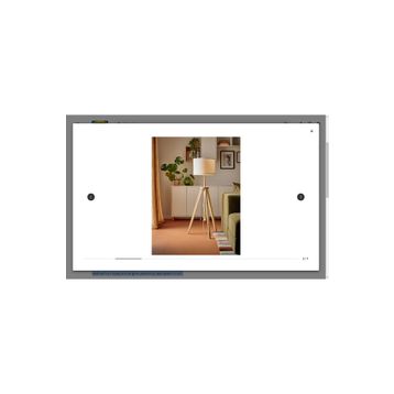 IKEA Lauters Dişbudak Beyaz Yer Lambası
