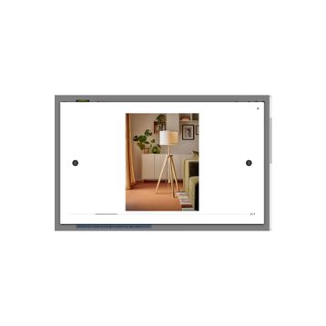 IKEA Lauters Dişbudak Beyaz Yer Lambası
