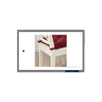 IKEA Malinda 40/35x38x7 cm Koyu Kahverengi-Kırmızı Sandalye Minderi