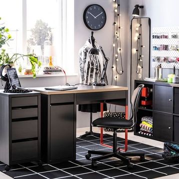 IKEA Mıcke Venge 35x75 cm Tekerlekli Keson