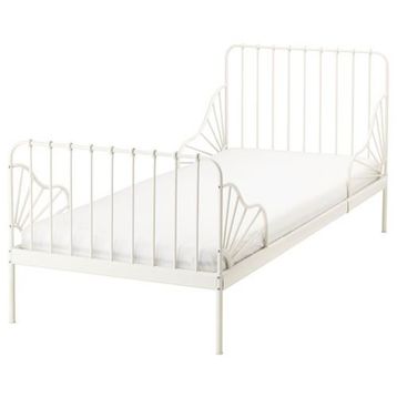 IKEA Mınnen Luröy Beyaz 80x200 cm Uzayabilen Çocuk Karyolası
