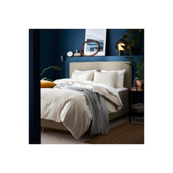 IKEA Nattjasmin 240x220/50x60 cm Açık Bej Çift Kişilik Nevresim Seti