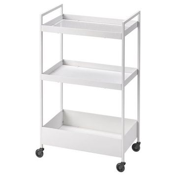 IKEA Nissafors 50.5x30x83 cm Beyaz Tekerlekli Servis Sehpası