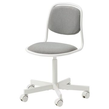 IKEA Örfjall Beyaz Vissle Açık Gri Çocuk Çalışma Sandalyesi
