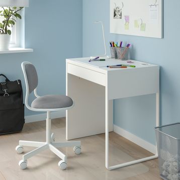 IKEA Örfjall Beyaz Vissle Açık Gri Çocuk Çalışma Sandalyesi
