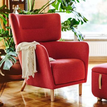 IKEA Oskarshamn Tonerud Kırmızı Tekli Koltuk