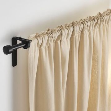 IKEA Racka Siyah 210-385 cm Perde Çubuğu
