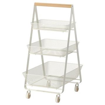 IKEA Risatorp Beyaz 57x39x86 cm Servis Arabası