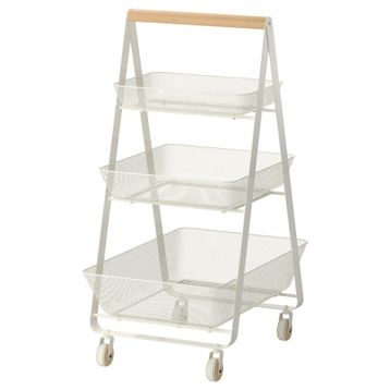 IKEA Risatorp Beyaz 57x39x86 cm Servis Arabası