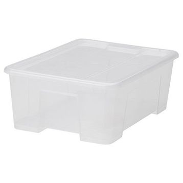 IKEA Samla Şeffaf 11 lt Kapaklı Kutu