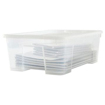 IKEA Samla Şeffaf 11 lt Kapaklı Kutu