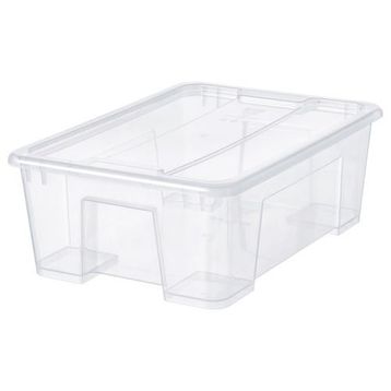 IKEA Samla Şeffaf 11 lt Kapaklı Kutu