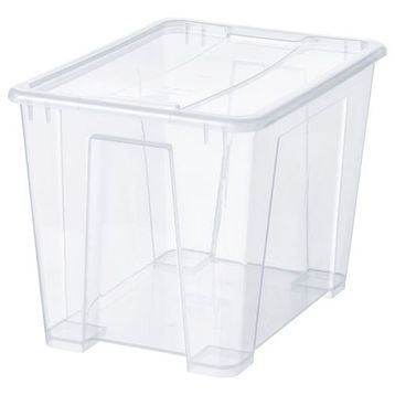 IKEA Samla Şeffaf 11 lt Kapaklı Kutu