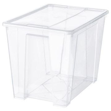 IKEA Samla Şeffaf 11 lt Kapaklı Kutu