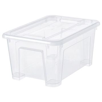 IKEA Samla Şeffaf 11 lt Kapaklı Kutu