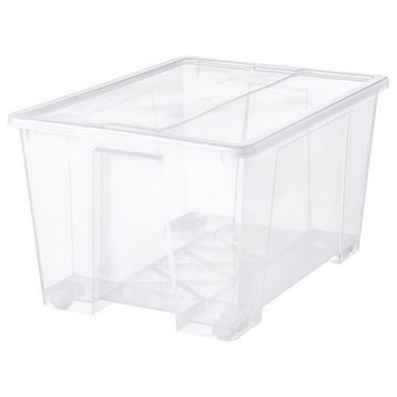 IKEA Samla Şeffaf 130 lt Kapaklı Kutu
