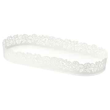 IKEA Samverka Beyaz 35x15 cm Mum Tabağı