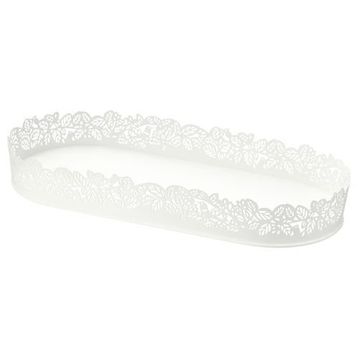 IKEA Samverka Beyaz 35x15 cm Mum Tabağı