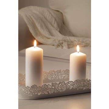 IKEA Samverka Beyaz 35x15 cm Mum Tabağı