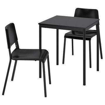 IKEA Sandsberg Siyah 2 Sandalyeli Mutfak Masası Takımı