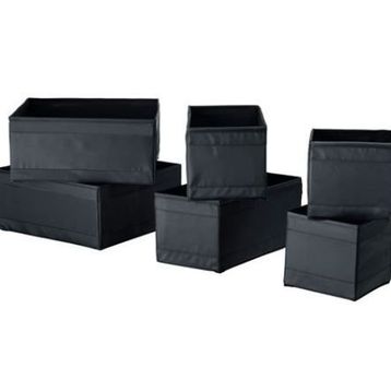 IKEA Skubb Siyah Kutu Seti