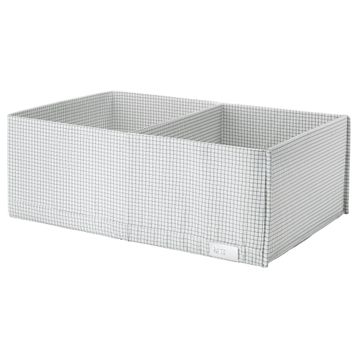 IKEA Stuk Beyaz Gri 34x51x18 cm Bölmeli Kutu