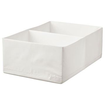 IKEA Stuk Beyaz Gri 34x51x18 cm Bölmeli Kutu