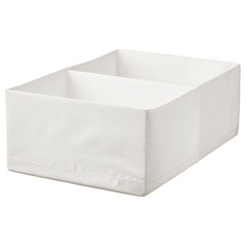 IKEA Stuk Beyaz Gri 34x51x18 cm Bölmeli Kutu