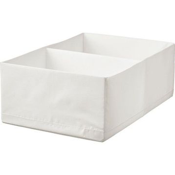 IKEA Stuk Beyaz Gri 34x51x18 cm Bölmeli Kutu