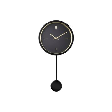 IKEA Stursk 26 cm Siyah Altın Duvar Saati