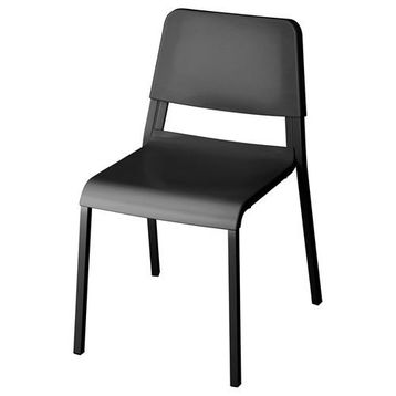 IKEA Teodores Siyah Plastik Sandalye