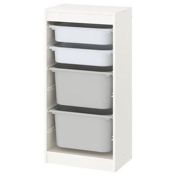 IKEA Trofast 34x44x55 cm Beyaz-Gri Saklama Ünitesi