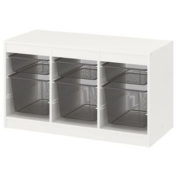IKEA Trofast 34x44x55 cm Beyaz-Gri Saklama Ünitesi