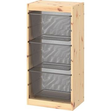 IKEA Trofast 94x44x91 cm Çam-Gri Saklama Ünitesi