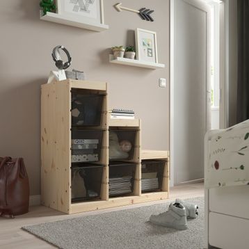 IKEA Trofast 94x44x91 cm Çam-Gri Saklama Ünitesi