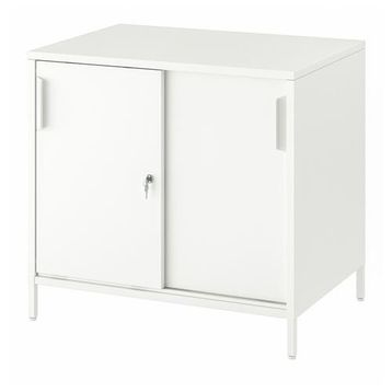 IKEA Trotten Sürgü Kapaklı Beyaz 80x75 cm Dolap