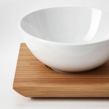 IKEA Tyngdlos Bambu Beyaz Tepsili Kase Seti