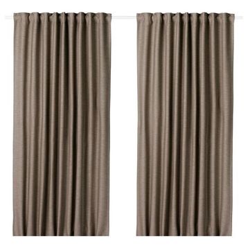 IKEA Vilborg Gri 145x300 cm 2 Kanat Perde