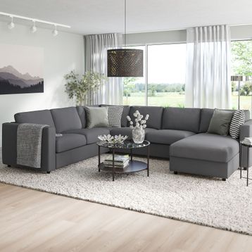 IKEA Vımle Gunnared Orta Gri Uzanma Koltuğu