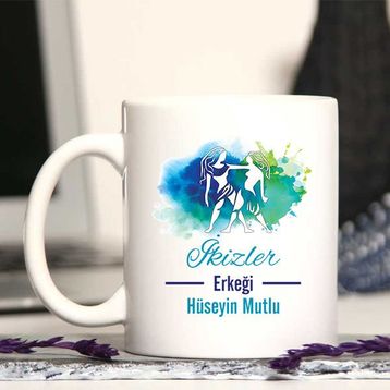 İkizler Burcu Seramik Kupa Bardak
