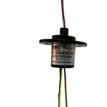 İkon 22 mm 6 Kanal 2 Amper Kapsül Slip Ring Döner Konnektör
