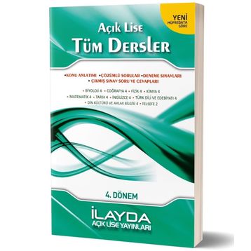 İlayda Açık Öğretim Lisesi 4. Dönem Tüm Dersler Yardımcı Ders Kitabı