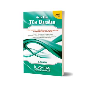 İlayda Açık Öğretim Lisesi 4. Dönem Tüm Dersler Yardımcı Ders Kitabı