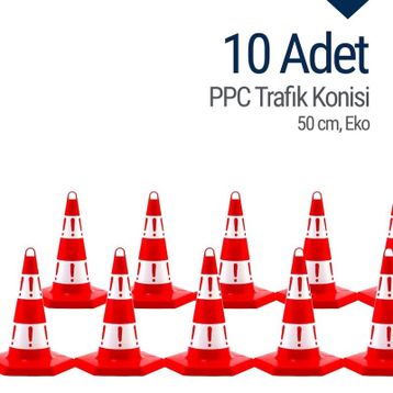 İleri Trafik 10 Adet Eko 50 cm Trafik Dubası