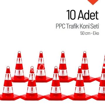 İleri Trafik 10 Adet Eko 50 cm Trafik Dubası