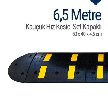 İleri Trafik 6,5 m Kauçuk Hız Kesici Set Kapaklı Yol Kasisi