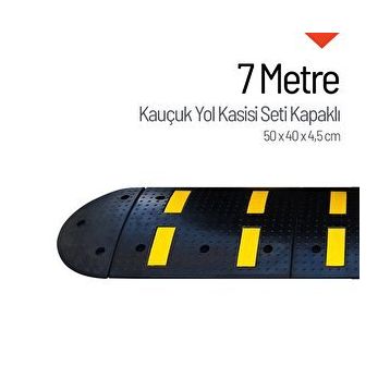 İleri Trafik 7 m Kauçuk Hız Kesici Set Kapaklı Yol Kasisi